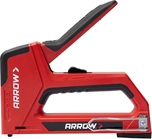 Arrow T501 5-in-1 Manuelle Heft- und Nagelpistole, Drahthefter und Heftgerät für Holz, Polster, Bau, Isolierung, Handwerk, Zäune und Kabel, Schwarz/Rot Arrow T501 5-in-1 Manuelle Heft- und Nagelpistole, Drahthefter und Heftgerät für Holz, Polster, Bau, Isolierung, Handwerk, Zäune und Kabel, Schwarz/Rot von Arrow