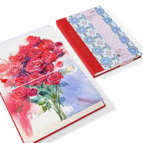 Arrtx Aquarell Skizzenbuch, 8.27x5.79'', 140 LB, 300 GSM, 100% Baumwollpapier, Hot Press, 24 Blätter, Hardcover Aquarell Journal für den Einsatz als Travel Notebook für Künstler Erwachsene Studenten Arrtx Aquarell Skizzenbuch, 8.27x5.79'', 140 LB, 300 GSM, 100% Baumwollpapier, Hot Press, 24 Blätter, Hardcover Aquarell Journal für den Einsatz als Travel Notebook für Künstler Erwachsene Studenten von Arrtx