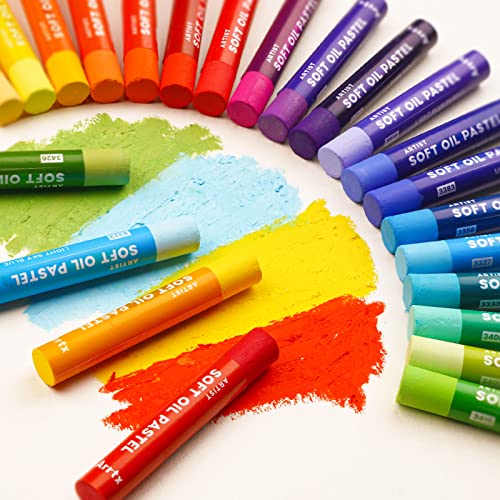 Arrtx Ölpastellkreide Set, 72 Farben ölkreide Art Supplies für Künstler, Studenten, ölkreiden Ideal zum Skizzieren, Dekorieren von Arrtx