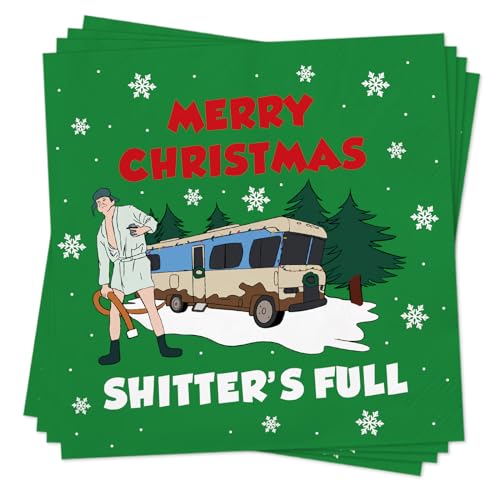Lustige Weihnachts-Cocktail-Servietten, Weihnachtsdekoration, 50 Stück, Getränke-Papierservietten, Griswold Familien-Weihnachtsfeierartikel, Weihnachtsfeierbedarf, Neuheit weißer Elefant Geschenke Lustige Weihnachts-Cocktail-Servietten, Weihnachtsdekoration, 50 Stück, Getränke-Papierservietten, Griswold Familien-Weihnachtsfeierartikel, Weihnachtsfeierbedarf, Neuheit weißer Elefant Geschenke von Arsemica