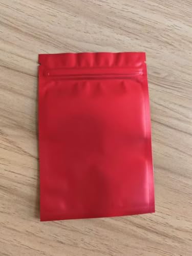 Wiederverschließbare Mylar-Beutel, geruchsdicht, wiederverschließbar, Verpackungszubehör für Lebensmittelaufbewahrung, kleine Unternehmen, Rot, 7,9 x 11,9 cm, 100 Stück Wiederverschließbare Mylar-Beutel, geruchsdicht, wiederverschließbar, Verpackungszubehör für Lebensmittelaufbewahrung, kleine Unternehmen, Rot, 7,9 x 11,9 cm, 100 Stück von Arsmat