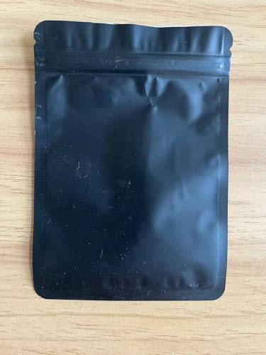 Wiederverschließbare Mylar-Beutel, geruchsdicht, wiederverschließbar, Verpackungszubehör für Lebensmittelaufbewahrung, kleine Unternehmen (schwarz, 7,9 x 11,9 cm), 100 Stück von Arsmat