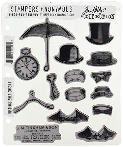 Stampers Anonymous AGCMS371 Distinguished Ausgezeichnet, Grau, Rot, Large, 15 Pack von Stampers Anonymous
