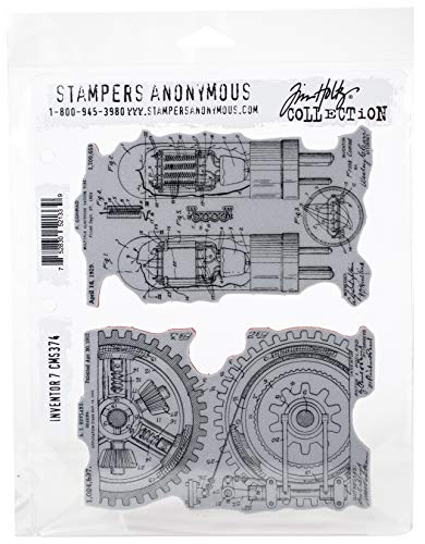 Stampers Anonymous AGCMS374 Inventor #7 Erfinder Nr. 7, Grau, Rot, Large, 2 Pack Stampers Anonymous AGCMS374 Inventor #7 Erfinder Nr. 7, Grau, Rot, Large, 2 Pack von Stampers Anonymous