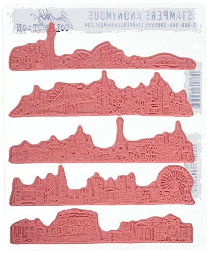 Art Gone Wild Stampers Anonymous, Stadtbild, Synthetic Material, Mehrfarbig, 24.5 x 19 x 0.6 cm von Stampers Anonymous