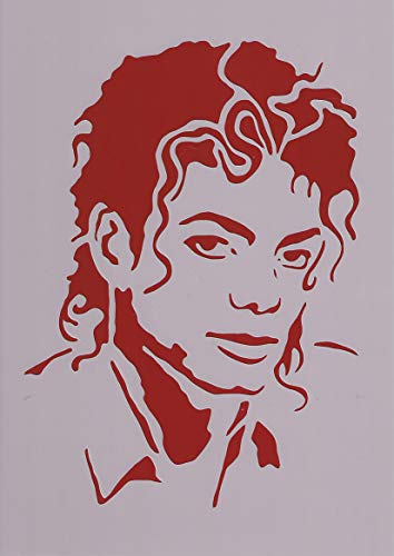 Art LIFE Schablone zum Malen und Zeichnen A4, 21 x 29 cm, Stencil, wiederverwendbar, Motiv Michael Jackson, Sänger, Pop, Soul, R&B von Art LIFE