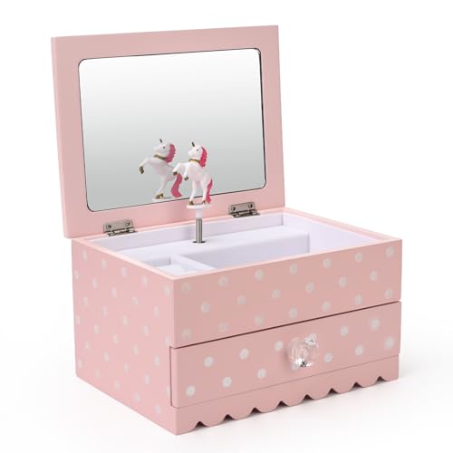 Art Lins Bella Einhorn-Schmuckschatulle für Mädchen und Teenager – Holz-Spieluhr mit funkelnden Punkten – charmante Raumdekoration und Erinnerungsbox für Kindheitserinnerungen – Geburtstagsgeschenk Art Lins Bella Einhorn-Schmuckschatulle für Mädchen und Teenager – Holz-Spieluhr mit funkelnden Punkten – charmante Raumdekoration und Erinnerungsbox für Kindheitserinnerungen – Geburtstagsgeschenk von Art Lins