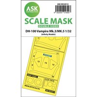 DH-100 Vampire Mk.3 / Mk.5 - Double-sided express masks for Infinity DH-100 Vampire Mk.3 / Mk.5 - Double-sided express masks for Infinity von Art Scale Kit