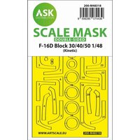 F-16D Block 30/40/50 - Double-sided fit and self adhesive express mask [Kinetic] von Art Scale Kit