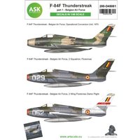 F-84F Thunderstreak part 1 - Belgian Air Force von Art Scale Kit