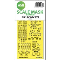 Ki-21lb Sally - One-sided pre-cuttet mask [ICM] von Art Scale Kit
