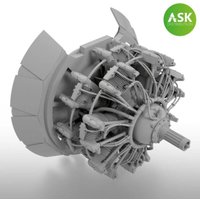 Nakajima Sakae 12 engine incl. exhausts and the open cowling flaps - 3D print [Tamiya] von Art Scale Kit