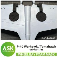 P-40 Warhawk / Tomahawk  FOAM flexibel wheel bay mask [Airfix] von Art Scale Kit