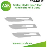 Scalpel blades type 10 for handle size no. 3 (3pcs) von Art Scale Kit