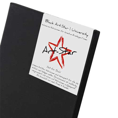 Art-Star | 1x BLACK UNIVERSITY KEILRAHMEN | 1 schwarze Leinwand auf Keilrahmen | Leinwandtuch vorgrundiert, malfertige bespannte rechteckige Keilrahmen mit Leinwand zum bemalen | Format: 30x40cm Art-Star | 1x BLACK UNIVERSITY KEILRAHMEN | 1 schwarze Leinwand auf Keilrahmen | Leinwandtuch vorgrundiert, malfertige bespannte rechteckige Keilrahmen mit Leinwand zum bemalen | Format: 30x40cm von Art-Star