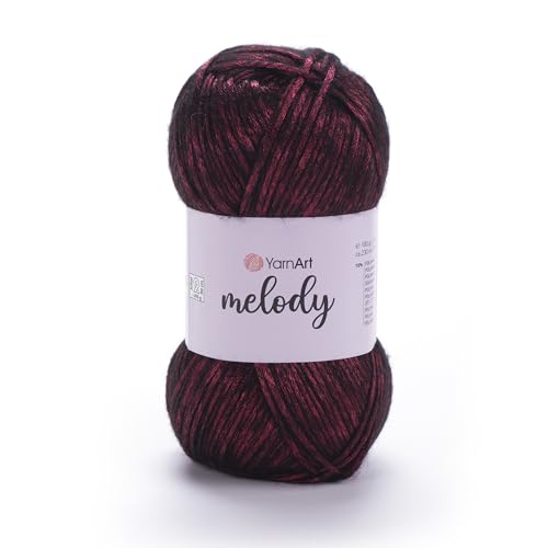 220 Meter Packung mit 2 Art of Yarn Häkeln, Stricken, metallischer Glanz, weiches Kammgarn, 3 Baby-Plüsch, Acryl, 9 % Wolle, 21 % Acryl, 70 % Polyamid, 100 g x 2 100 g, 250 m x 2 glänzend, 288 von Art of Yarn