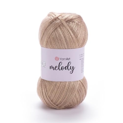 220 Meter Packung mit 2 Art of Yarn Häkeln, Stricken, metallischer Glanz, weiches Kammgarn, 3 Baby-Plüsch, Acryl, 9 % Wolle, 21 % Acryl, 70 % Polyamid, 100 g x 2 100 g, 250 m x 2 glänzend glitzernd von Art of Yarn