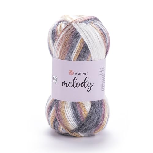 220 Meter Packung mit 2 Art of Yarn Häkeln, Stricken, metallischer Glanz, weiches Kammgarn, 3 Baby-Plüsch, Acryl, 9 % Wolle, 21 % Acryl, 70 % Polyamid, 100 g x 2 100 g, 250 m x 2 glänzend glitzernd von Art of Yarn