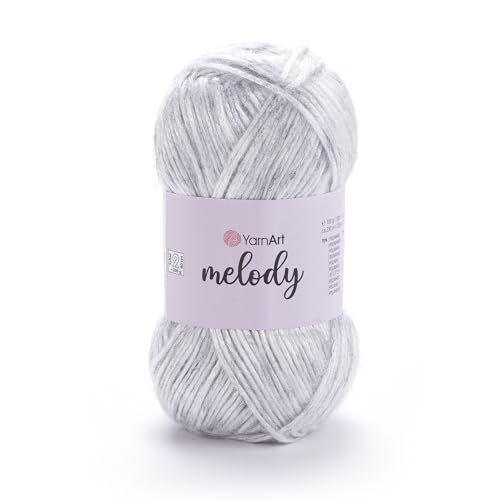220 Meter Packung mit 2 Art of Yarn Häkeln, Stricken, metallischer Glanz, weiches Kammgarn, 3 Baby-Plüsch, Acryl, 9 % Wolle, 21 % Acryl, 70 % Polyamid, 100 g x 2 100 g, 250 m x 2 glänzend glitzernd von Art of Yarn