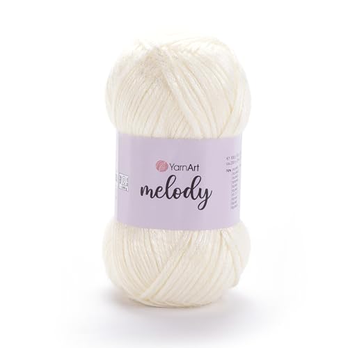 220 Meter Packung mit 2 Art of Yarn Häkeln, Stricken, metallischer Glanz, weiches Kammgarn, 3 Baby-Plüsch, Acryl, 9 % Wolle, 21 % Acryl, 70 % Polyamid, 100 g x 2 100 g, 250 m x 2 glänzend glitzernd von Art of Yarn