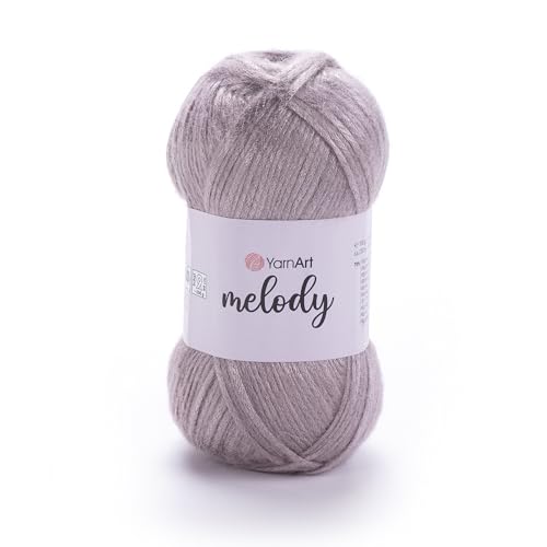 220 Meter Packung mit 2 Art of Yarn Häkeln, Stricken, metallischer Glanz, weiches Kammgarn, 3 Baby-Plüsch, Acryl, 9 % Wolle, 21 % Acryl, 70 % Polyamid, 100 g x 2 100 g, 250 m x 2 glänzend glitzernd von Art of Yarn