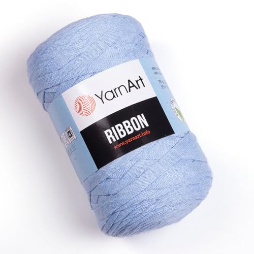 Art of Yarn T-Shirt-Garn, 60 % Baumwolle, zum Häkeln, Stricken, weich, grob, 40 % Polyester, Anfänger-T-Shirt, 500 g, Untersetzer, PerfectBags, Körbe, Decken, Heimdekoration, weiches Blau, 9760 Art of Yarn T-Shirt-Garn, 60 % Baumwolle, zum Häkeln, Stricken, weich, grob, 40 % Polyester, Anfänger-T-Shirt, 500 g, Untersetzer, PerfectBags, Körbe, Decken, Heimdekoration, weiches Blau, 9760 von Art of Yarn