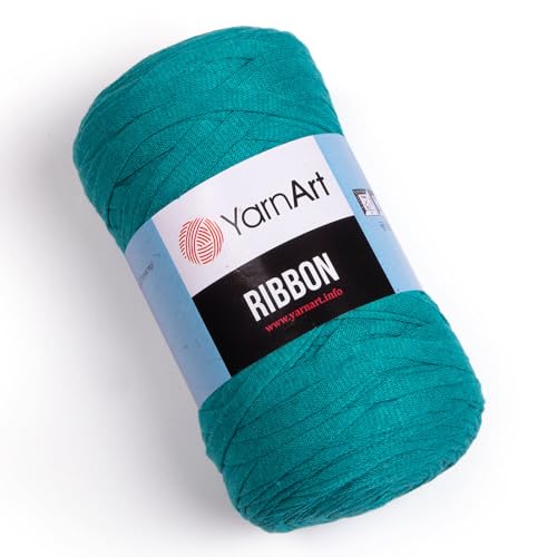 Art of Yarn T-Shirt-Garn, 60 % Baumwolle, zum Häkeln, Stricken, weich, grob, 40 % Polyester, Anfänger-T-Shirt, 500 g, Untersetzer, perfekte Taschen, Körbe, Decken, Heimdekoration, Blaugrün 9783 Art of Yarn T-Shirt-Garn, 60 % Baumwolle, zum Häkeln, Stricken, weich, grob, 40 % Polyester, Anfänger-T-Shirt, 500 g, Untersetzer, perfekte Taschen, Körbe, Decken, Heimdekoration, Blaugrün 9783 von Art of Yarn