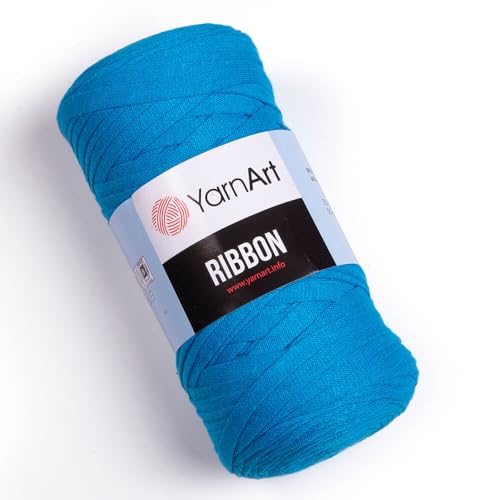 Art of Yarn T-Shirt-Garn, 60 % Baumwolle, zum Häkeln, Stricken, weich, grob, 40 % Polyester, Anfänger-T-Shirt, 500 g, Untersetzer, perfekte Taschen, Körbe, Decken, Heimdekoration, Cyanblau, 9780 Art of Yarn T-Shirt-Garn, 60 % Baumwolle, zum Häkeln, Stricken, weich, grob, 40 % Polyester, Anfänger-T-Shirt, 500 g, Untersetzer, perfekte Taschen, Körbe, Decken, Heimdekoration, Cyanblau, 9780 von Art of Yarn