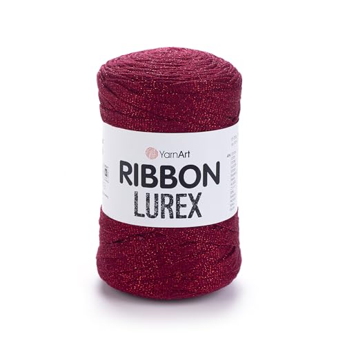 Art of Yarn T-Shirt-Garn Lurex % 60 Baumwolle zum Häkeln, Stricken, grob, glitzernd, metallischer Stoff, Anfänger-T-Shirt, 500 g, 220 m, Untersetzer, perfekte Taschen, Körbe, Decke, Heimdekoration, 2 Art of Yarn T-Shirt-Garn Lurex % 60 Baumwolle zum Häkeln, Stricken, grob, glitzernd, metallischer Stoff, Anfänger-T-Shirt, 500 g, 220 m, Untersetzer, perfekte Taschen, Körbe, Decke, Heimdekoration, 2 von Art of Yarn