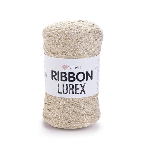 Art of Yarn T-Shirt-Garn Lurex % 60 Baumwolle zum Häkeln, Stricken, grob, glitzernd, metallischer Stoff, Anfänger-T-Shirt, 500 g, 220 m, Untersetzer, perfekte Taschen, Körbe, Decken, Heimdekoration, 2 Art of Yarn T-Shirt-Garn Lurex % 60 Baumwolle zum Häkeln, Stricken, grob, glitzernd, metallischer Stoff, Anfänger-T-Shirt, 500 g, 220 m, Untersetzer, perfekte Taschen, Körbe, Decken, Heimdekoration, 2 von Art of Yarn