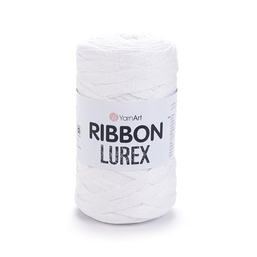 Art of Yarn T-Shirt-Garn Lurex % 60 Baumwolle zum Häkeln, Stricken, grob, glitzernd, metallischer Stoff, Anfänger-T-Shirt, 500 g, 220 m, Untersetzer, perfekte Taschen, Körbe, Decken, Heimdekoration, 2 Art of Yarn T-Shirt-Garn Lurex % 60 Baumwolle zum Häkeln, Stricken, grob, glitzernd, metallischer Stoff, Anfänger-T-Shirt, 500 g, 220 m, Untersetzer, perfekte Taschen, Körbe, Decken, Heimdekoration, 2 von Art of Yarn