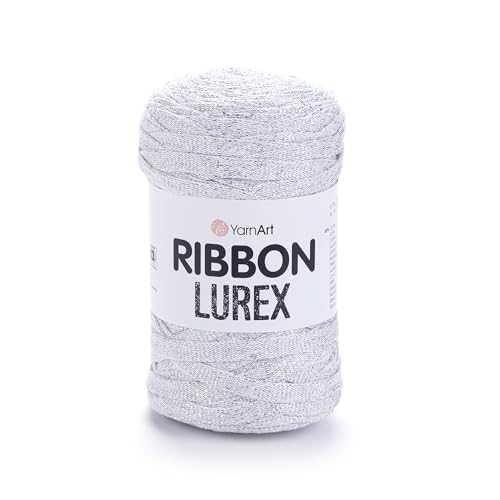 Art of Yarn T-Shirt-Garn Lurex % 60 Baumwolle zum Häkeln, Stricken, grob, glitzernd, metallischer Stoff, Anfänger-T-Shirt, 500 g, 220 m, Untersetzer, perfekte Taschen, Körbe, Decken, Heimdekoration, 2 Art of Yarn T-Shirt-Garn Lurex % 60 Baumwolle zum Häkeln, Stricken, grob, glitzernd, metallischer Stoff, Anfänger-T-Shirt, 500 g, 220 m, Untersetzer, perfekte Taschen, Körbe, Decken, Heimdekoration, 2 von Art of Yarn