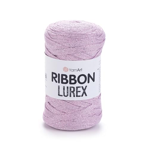 Art of Yarn T-Shirt-Garn Lurex % 60 Baumwolle zum Häkeln, Stricken, grob, glitzernd, metallischer Stoff, Anfänger-T-Shirt, 500 g, 220 m, Untersetzer, perfekte Taschen, Körbe, Heimdekoration, 2 Stück Art of Yarn T-Shirt-Garn Lurex % 60 Baumwolle zum Häkeln, Stricken, grob, glitzernd, metallischer Stoff, Anfänger-T-Shirt, 500 g, 220 m, Untersetzer, perfekte Taschen, Körbe, Heimdekoration, 2 Stück von Art of Yarn