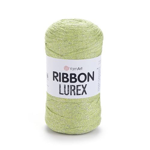 Art of Yarn T-Shirt-Garn Lurex % 60 Baumwolle zum Häkeln, Stricken, grob, glitzernd, metallischer Stoff, Anfänger-T-Shirt, 500 g, 220 m, Untersetzer, perfekte Taschen, Körbe, Heimdekoration, 2 Stück Art of Yarn T-Shirt-Garn Lurex % 60 Baumwolle zum Häkeln, Stricken, grob, glitzernd, metallischer Stoff, Anfänger-T-Shirt, 500 g, 220 m, Untersetzer, perfekte Taschen, Körbe, Heimdekoration, 2 Stück von Art of Yarn