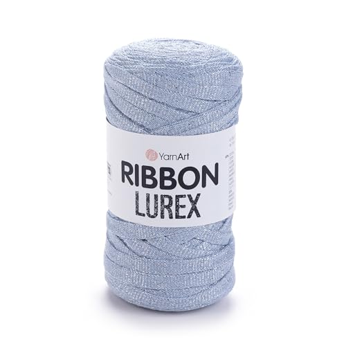 Art of Yarn T-Shirt-Garn Lurex % 60 Baumwolle zum Häkeln, Stricken, grob, glitzernd, metallischer Stoff, Anfänger-T-Shirt, 500 g, 220 m, Untersetzer, perfekte Taschen, Körbe, Heimdekoration, 2 Stück Art of Yarn T-Shirt-Garn Lurex % 60 Baumwolle zum Häkeln, Stricken, grob, glitzernd, metallischer Stoff, Anfänger-T-Shirt, 500 g, 220 m, Untersetzer, perfekte Taschen, Körbe, Heimdekoration, 2 Stück von Art of Yarn