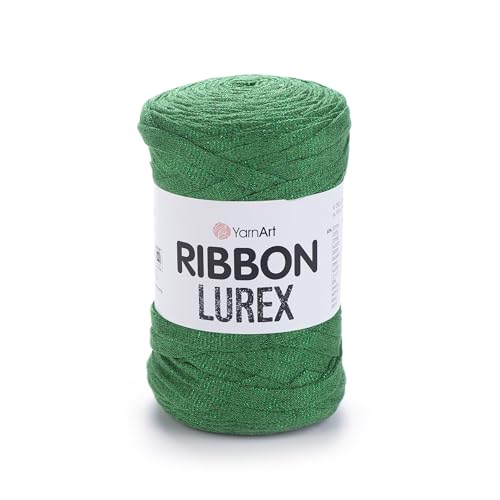 Art of Yarn T-Shirt-Garn Lurex % 60 Baumwolle zum Häkeln, Stricken, grob, glitzernd, metallischer Stoff, Anfänger-T-Shirt, 500 g, 220 m, Untersetzer, perfekte Taschen, Körbe, Heimdekoration, 2 Stück Art of Yarn T-Shirt-Garn Lurex % 60 Baumwolle zum Häkeln, Stricken, grob, glitzernd, metallischer Stoff, Anfänger-T-Shirt, 500 g, 220 m, Untersetzer, perfekte Taschen, Körbe, Heimdekoration, 2 Stück von Art of Yarn