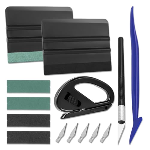 Art3d Fensterfolien-Kit Professionelles Autofolien-Kit mit Filzrakel und Filzersatzteilen, Bastelmesser und Klingen, Sicherer Vinylschneider, Mikrorakel, Tapetenwerkzeug Art3d Fensterfolien-Kit Professionelles Autofolien-Kit mit Filzrakel und Filzersatzteilen, Bastelmesser und Klingen, Sicherer Vinylschneider, Mikrorakel, Tapetenwerkzeug von Art3d