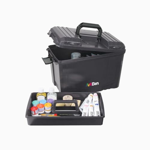 ArtBin 6917AB Sidekick XL-Tragetasche, tragbarer Kunst- und Handwerks-Organizer mit Griff, [1] Kunststoff-Aufbewahrungskoffer, schwarz von ArtBin