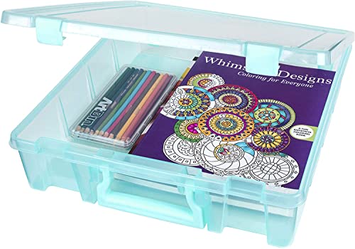 ArtBin 6955AA Super Satchel Box mit 1 Fächern, für Kunst und Handwerk, 1 Stück, transparent Aqua, Polypropylen, 1 Pack von ArtBin