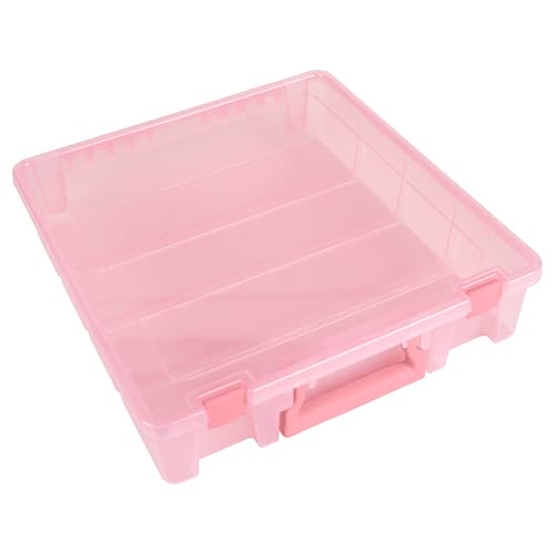 ArtBin 6955RK Super Satchel Box mit 1 Fächern, für Kunst und Handwerk, 1 Stück, durchscheinendes Blush, Kunststoff Papier, 1 Pack von ArtBin