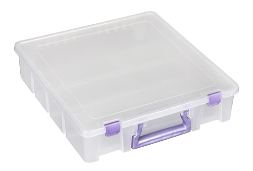 ArtBin Super Satchel Aufbewahrungsbehälter mit violetten Akzenten, transparent von ArtBin