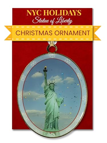 Freiheitsstatue Weihnachtsdekoration, New York Holiday Sammlerstück, doppelseitiges Messing mit Glitzer und Epoxidharz, in Geschenkverpackung, 6,3 x 7,6 cm ArtMalore Freiheitsstatue Weihnachtsdekoration, New York Holiday Sammlerstück, doppelseitiges Messing mit Glitzer und Epoxidharz, in Geschenkverpackung, 6,3 x 7,6 cm ArtMalore von ArtMalore