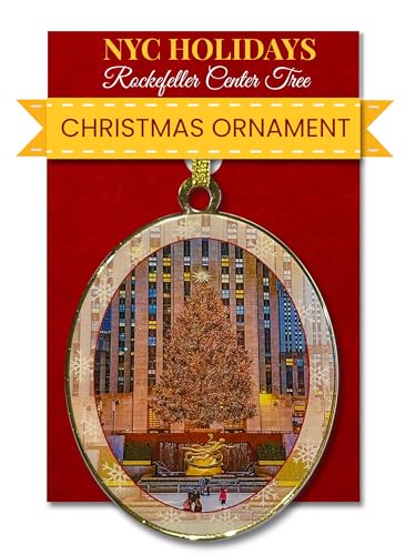 Rockefeller Center Weihnachtsdekoration mit New York City Baum bei Nacht, doppelseitiges Messing-Andenken mit Glitzer und Epoxidharz, 6,3 x 7,6 cm, NYC-Sammelstück ArtMalore Rockefeller Center Weihnachtsdekoration mit New York City Baum bei Nacht, doppelseitiges Messing-Andenken mit Glitzer und Epoxidharz, 6,3 x 7,6 cm, NYC-Sammelstück ArtMalore von ArtMalore