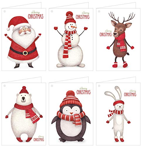 ArtUp.de 12 Geschenkanhänger zu Weihnachten im Set mit Goldfäden - 6 lustige witzige Motive mit je 2 Klappkarten DIN A7 für tolle Weihnachtsgeschenke - gelocht - innen unbedruckt weiß ArtUp.de 12 Geschenkanhänger zu Weihnachten im Set mit Goldfäden - 6 lustige witzige Motive mit je 2 Klappkarten DIN A7 für tolle Weihnachtsgeschenke - gelocht - innen unbedruckt weiß von ArtUp.de