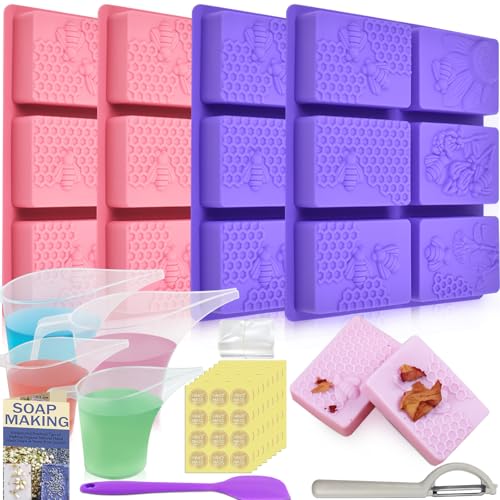 Artcome Seifenherstellungs-Set zum Selbermachen – Formen, Messwerkzeuge und Verpackungen für handgefertigte Seifen – DIY-Seifenherstellungswerkzeuge für Anfänger und Profis – ideal als Geschenk von Artcome