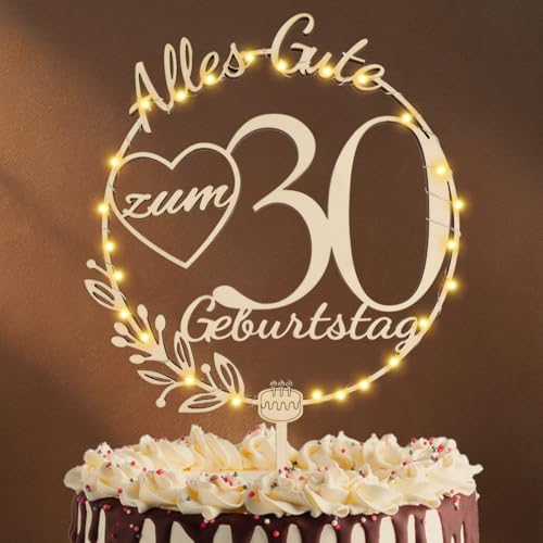 Artebeads Cake Topper 30 Geburtstag Holz,30 Tortendeko Geburtstag Kuchen Deko für Mädchen Junge Frauen Mann Artebeads Cake Topper 30 Geburtstag Holz,30 Tortendeko Geburtstag Kuchen Deko für Mädchen Junge Frauen Mann von Artebeads