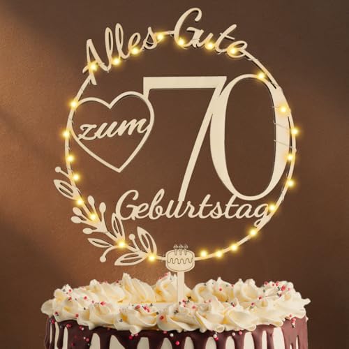 Artebeads Cake Topper 70 Geburtstag Holz,70 Tortendeko Geburtstag Kuchen Deko für Mädchen Junge Frauen Mann Artebeads Cake Topper 70 Geburtstag Holz,70 Tortendeko Geburtstag Kuchen Deko für Mädchen Junge Frauen Mann von Artebeads