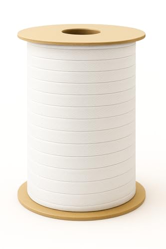 Borte, Uni-Farbige Bänder aus Polyester-Baumwollmischung für Nähen, Schneiderei, Einfassungen – 10 mm, 2 Längen, Pure White, Made in Italy (Pure White, 10 m) von Artefizio