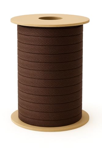 Borte, Uni-Farbige Bänder aus Polyester-Baumwollmischung für Nähen, Schneiderei, Einfassungen – 10 mm, 2 Längen, Chestnut, Made in Italy (Chestnut, 20 m) von Artefizio