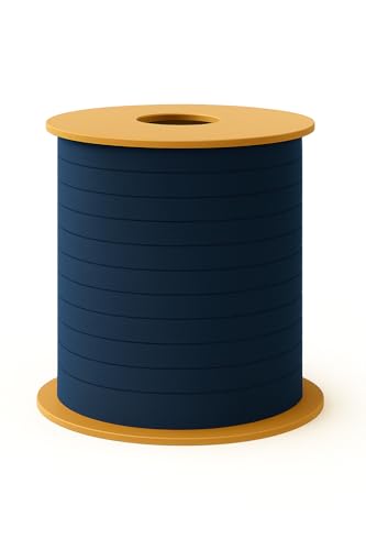 Borte, Uni-Farbige Bänder aus Polyester-Baumwollmischung für Nähen, Schneiderei, Einfassungen – 8 mm, 2 Längen, Soft Navy, Made in Italy (Soft Navy, 20 m) von Artefizio